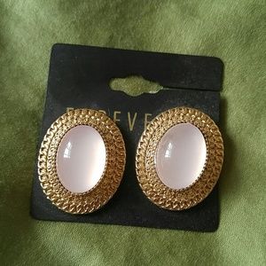 Forever 21 pink clip on earrings